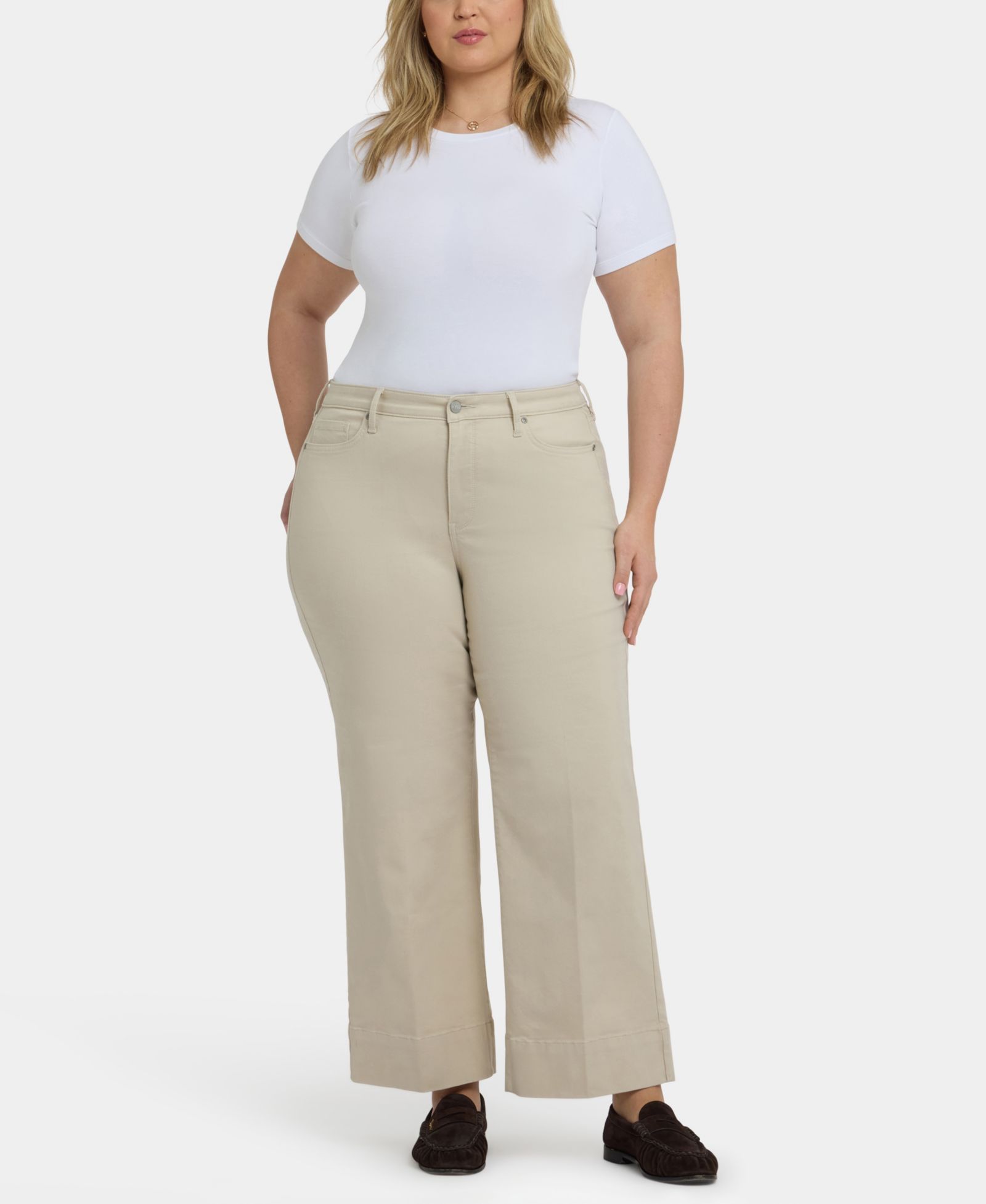 Джинсы NYDJ Plus Size Teresa Wide Leg Ankle Hem