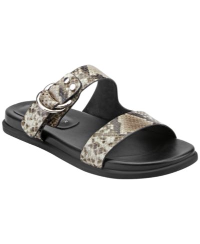 Marc Fisher LTD Women's Gia Double Band Flat Slip-On Sandals
