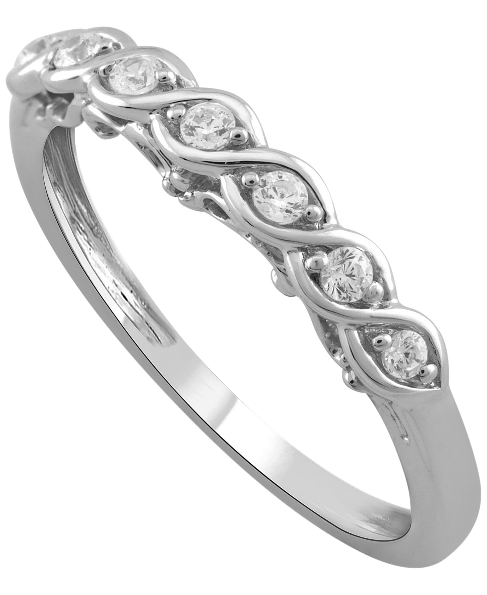 Macy's Diamond Band Ring (1/6 ct. t.w.) in 14k White Gold