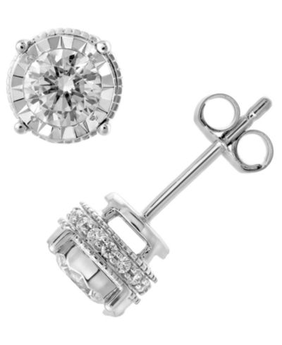 Серьги-гвоздики Macy's Diamond в 14k белом золоте (3/4 ct. t.w.)