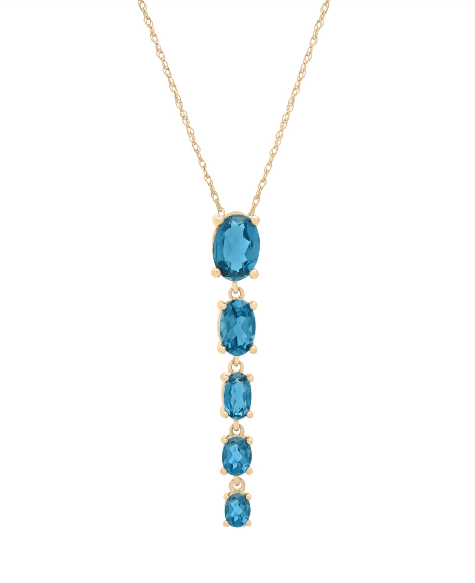London Blue Topaz кулонная подвеска из желтого золота 14k (2 ct. t.w.)