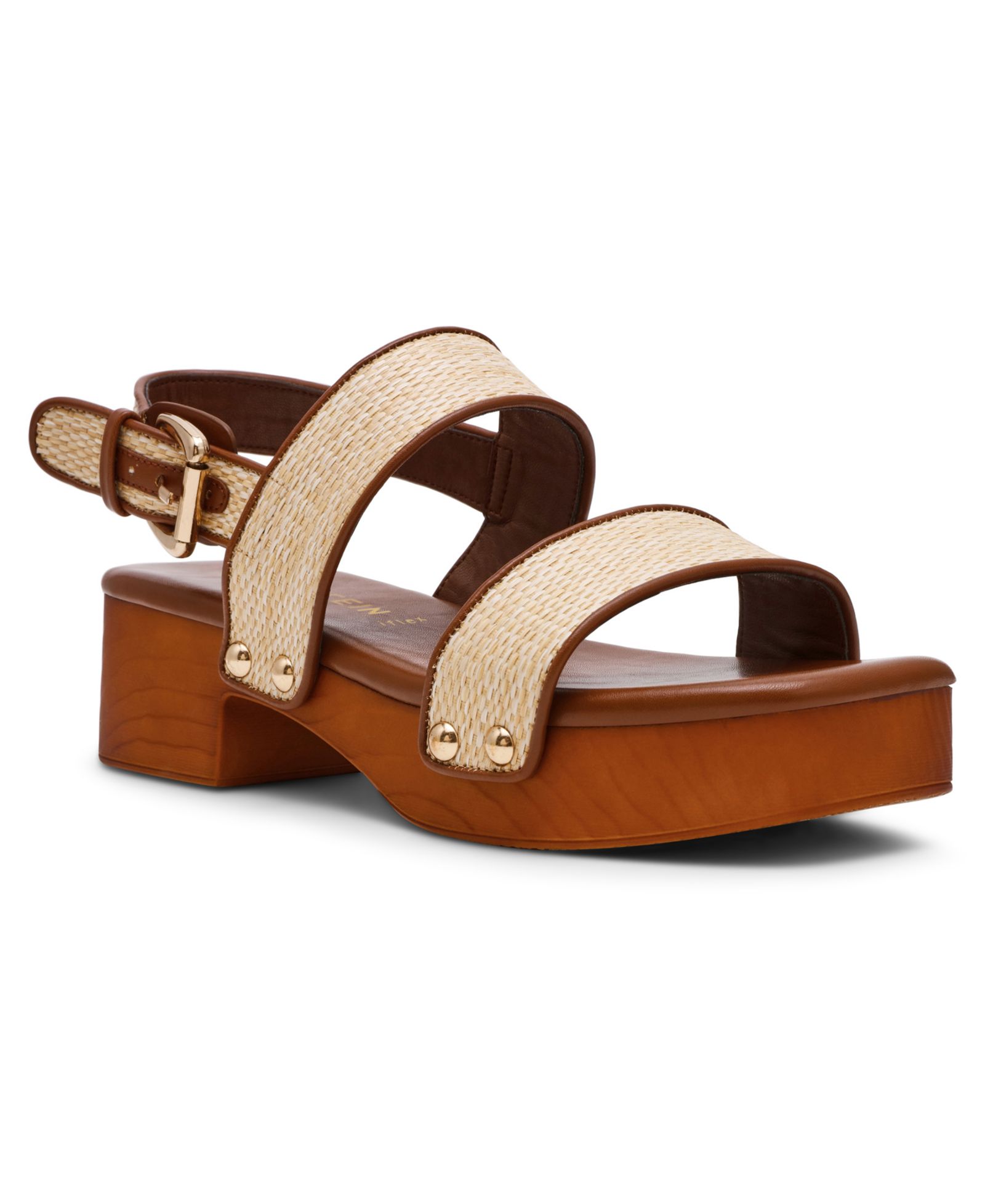 Anne Klein Women's Fern Platform Wooden Block Heel Sandals