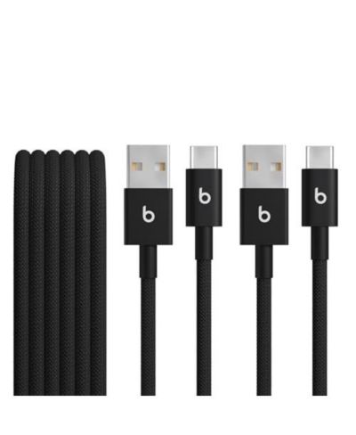 Beats USB-A to USB-C Woven Charging Cable for Apple and Android Devices, 2-Pack