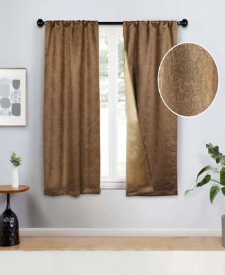 Superior Senna Durable Room Darkening Rod Pocket Curtain Panels set of 2