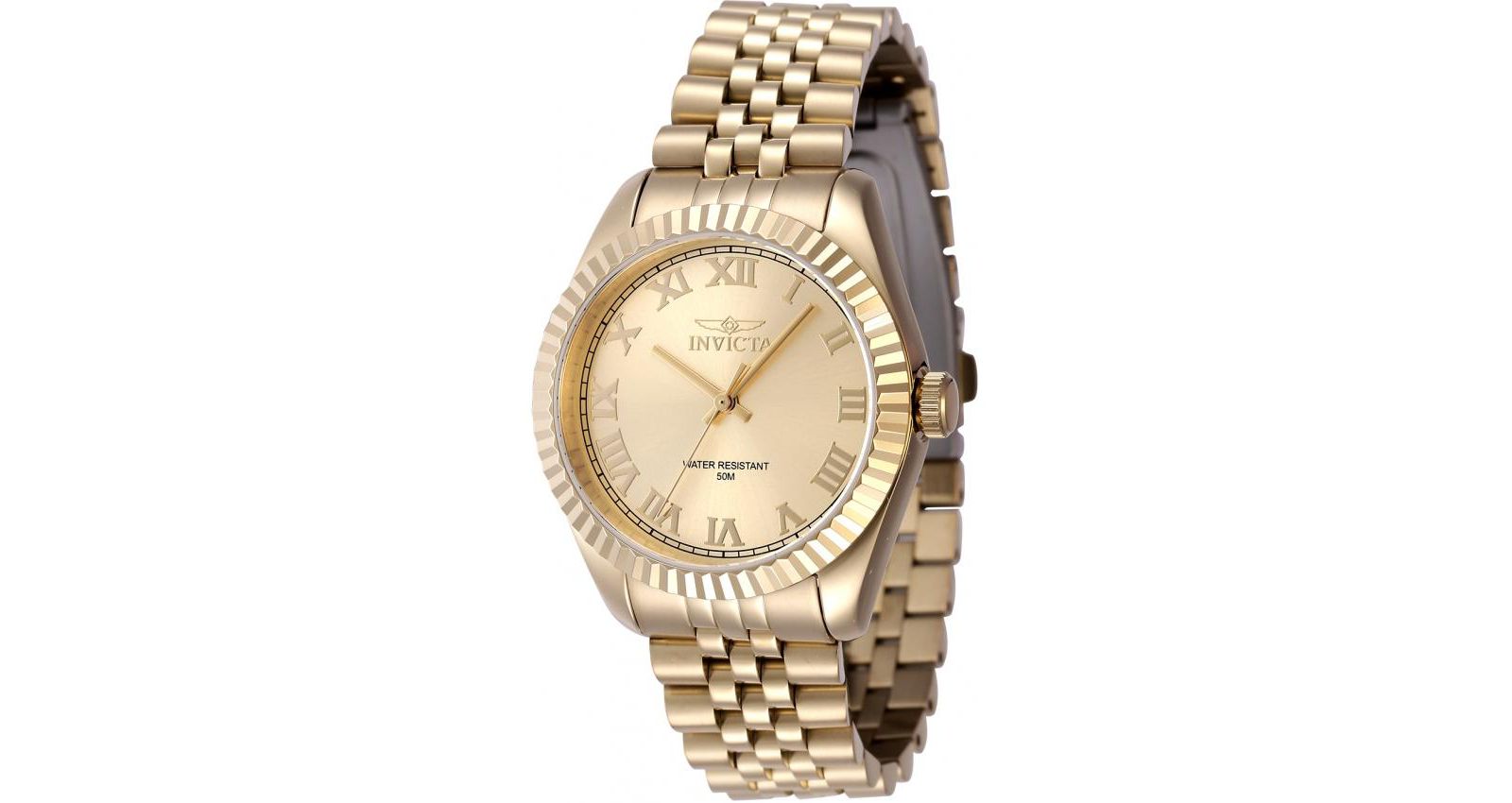 Invicta Women's 47418 Specialty Quartz 3 Hand Gold Dial Watch