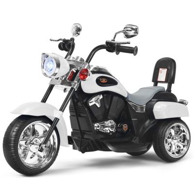 Mecale 6V Powered 3-Wheel Chopper-Style Ride-On Motorbike, Ages 3+