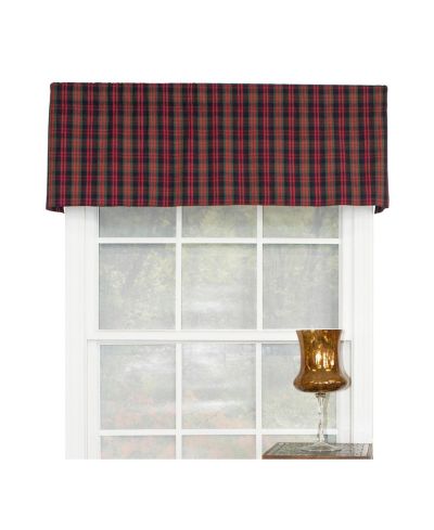 RLF Home Декоративная занавеска в клетку из 100% хлопка с подкладкой 50" x 14" Multi