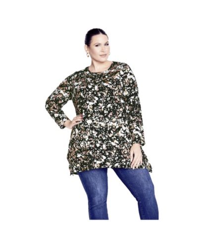 Женская туника Avenue Plus Size с пуговицами для отдыха