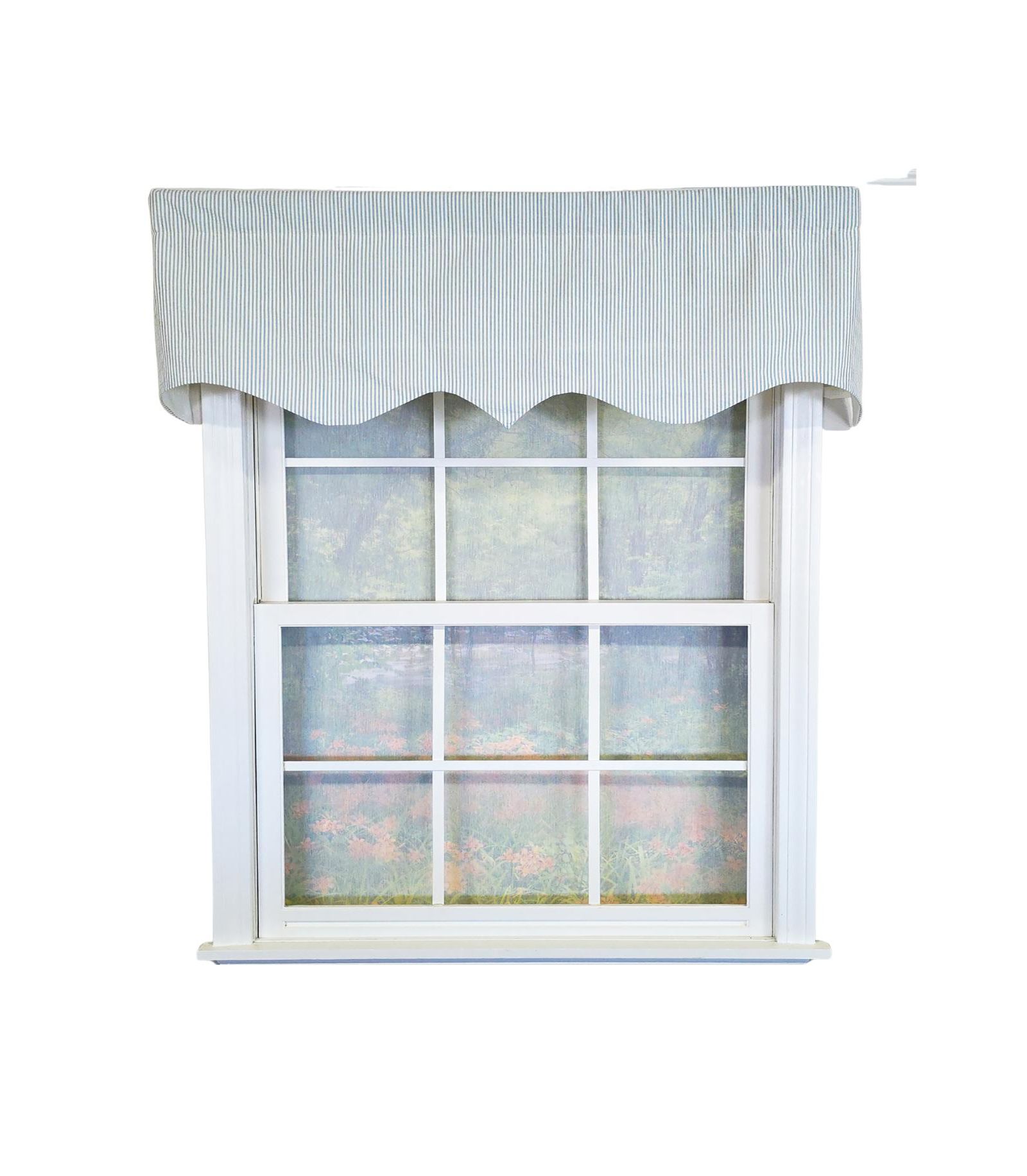 RLF Home 100% Cotton Seersucker Regal With Poly/Cotton Ivory lining Rod Pocket Valance