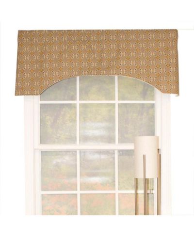 RLF Home занавеска Andromeda Geometric Arch 3" Rod Pocket 50" x 17" Stone