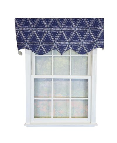 Занавеска RLF Home Zircon Regal из хлопка, темно-синяя, 50" x 16"