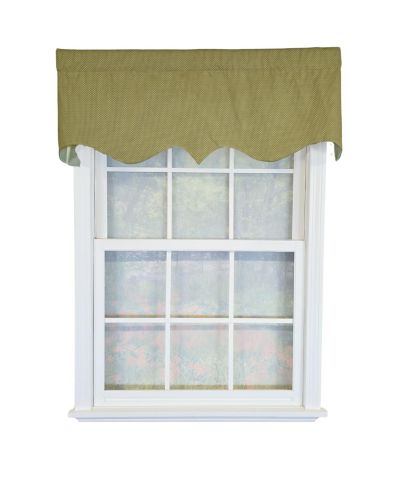 Занавеска RLF Home 100% Cotton Basket Weave Regal With Poly/Cotton lining Rod Pocket 50" x 15" Loden