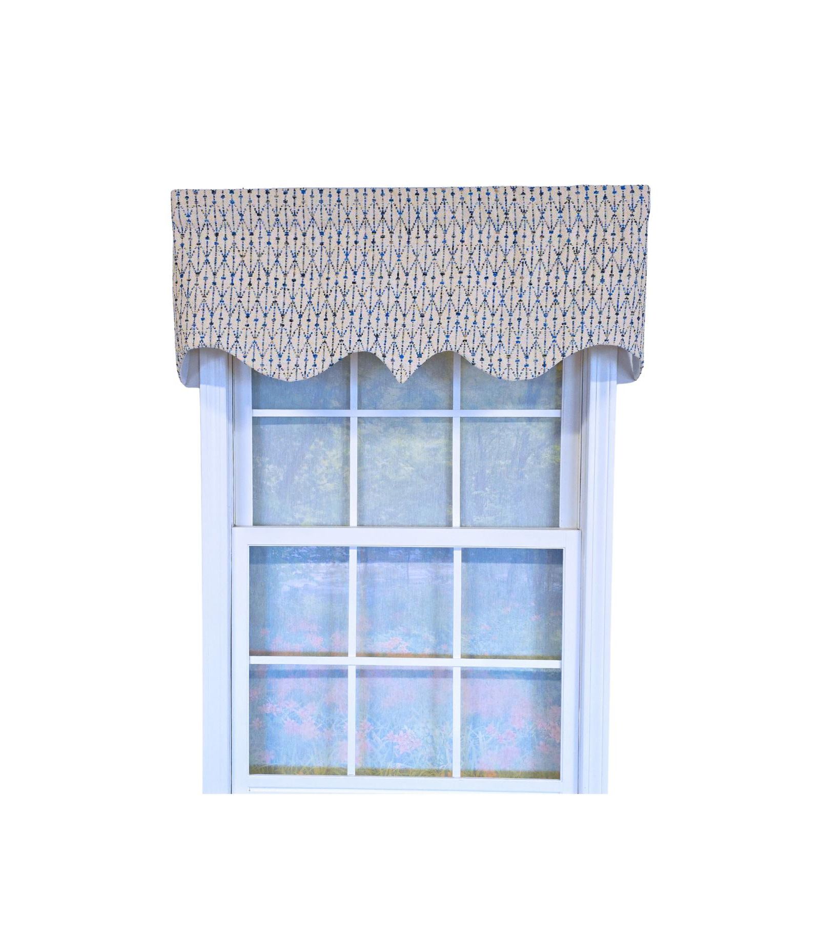 RLF Home 100% Cotton Sassari Regal With Poly/Cotton Ivory lining Rod Pocket Valance 50" x 15"