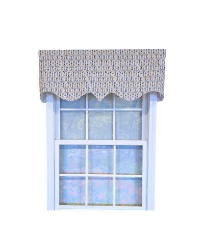 RLF Home 100% Cotton Sassari Regal With Poly/Cotton Ivory lining Rod Pocket Valance 50" x 15"