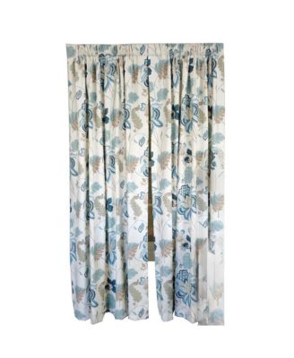 RLF Home Samanta Window Treatment 100% Cotton High-Quality Decorator Fabric Fully Lined Curtain Panels
