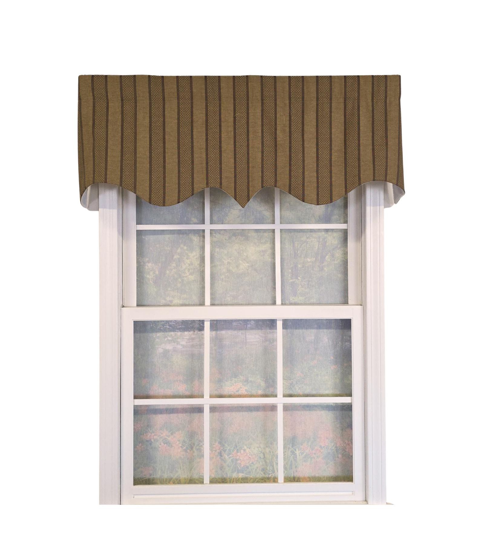 RLF Home 100% Cotton Bronte Regal With Poly/Cotton Ivory lining Rod Pocket Valance 50" x 16"