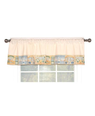 RLF Home декоративная занавеска Jour De Shopping из 100% хлопка, 50" x 15", цвет Ivory