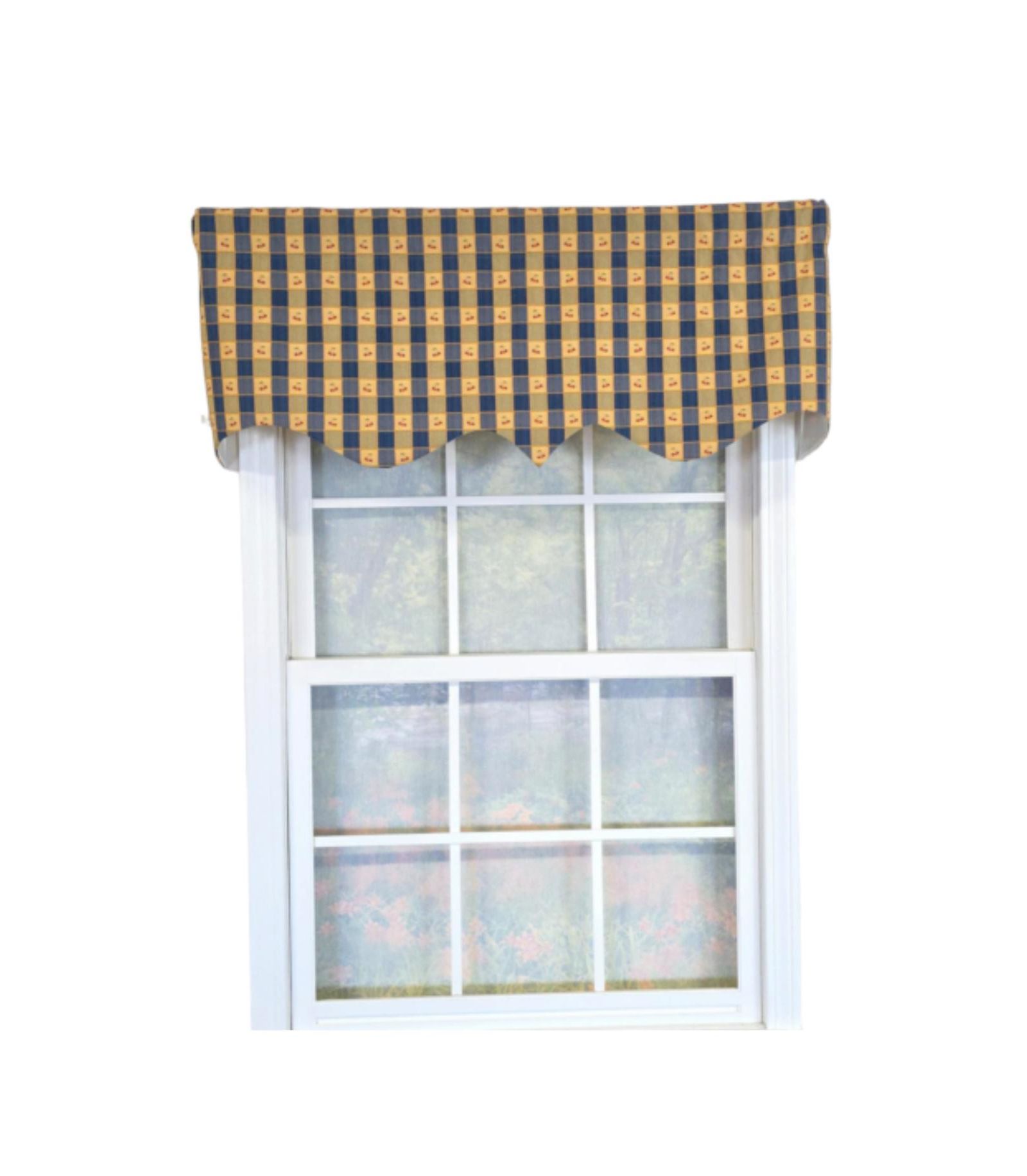Занавеска RLF Home 100% Cotton Cherry Squares 50" x 15"