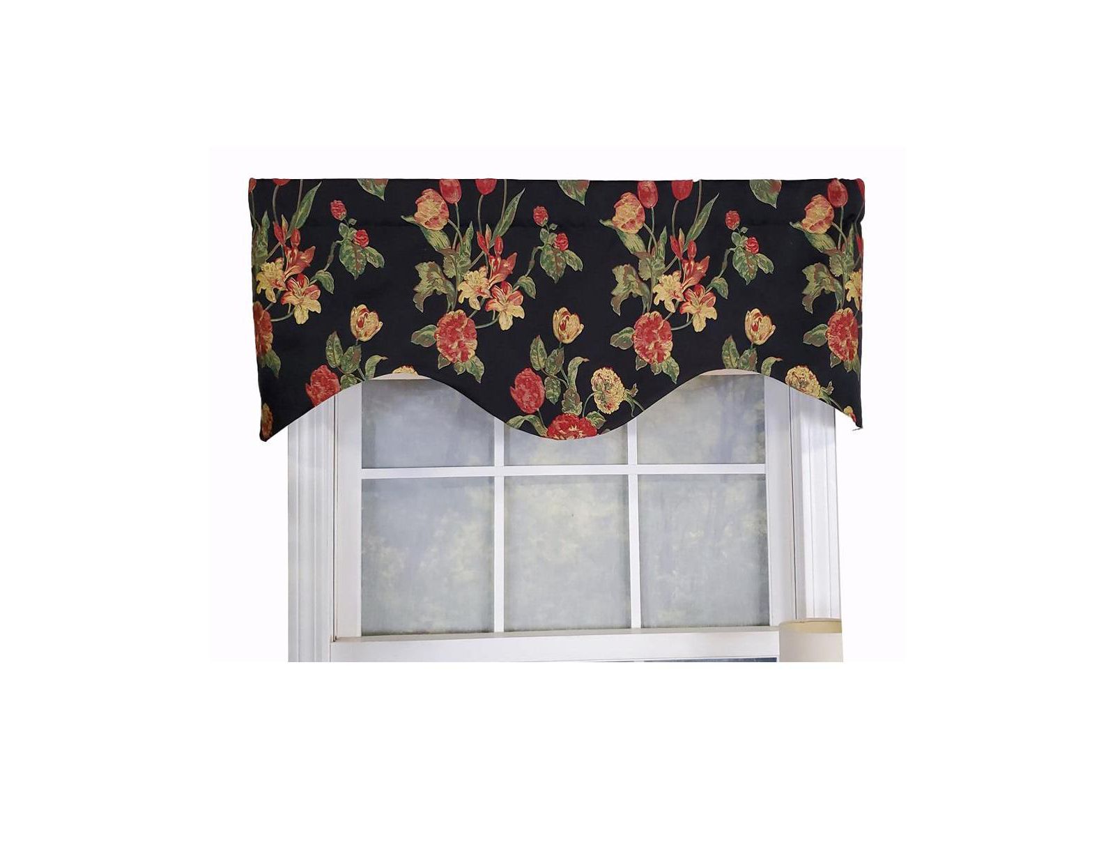 RLF Home Luxurious Modern Design Classic Garland Regal Style Window Valance 50" x 17