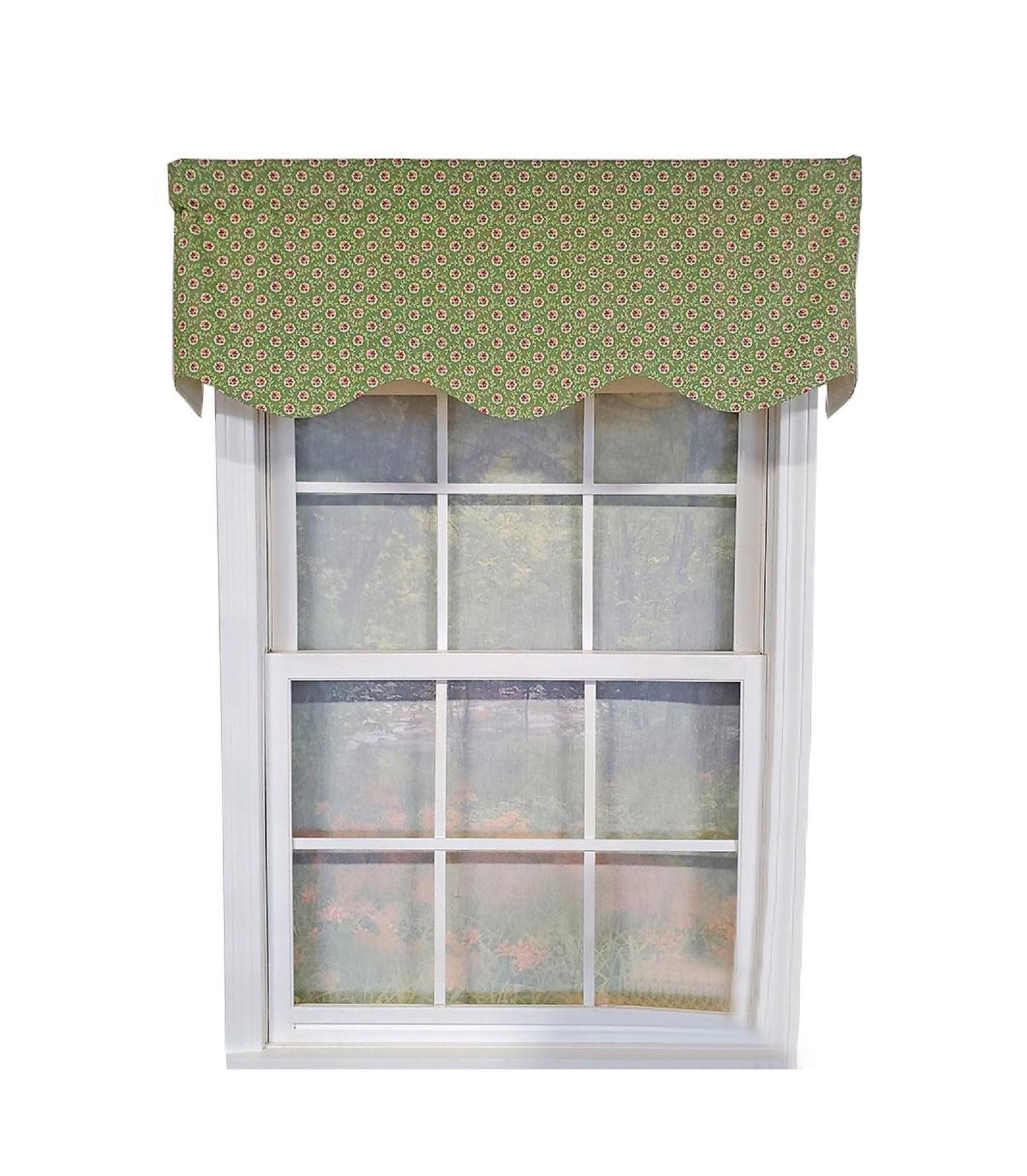 RLF Home Athima Provence Mini Flower Bouquets Lining Effortless Installation Elegant Window Treatment Valance