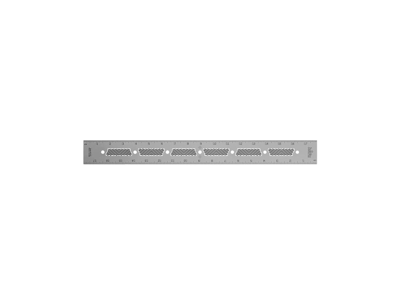 JessEm 07412 Stainless Steel 18 Inch Precision Ruler with Patented Flex Grip and Fade Resistant Markings