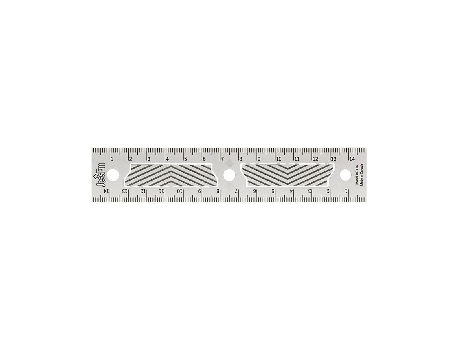 JessEm 07414 Stainless Steel 150mm Precision Ruler with Patented Flex Grip and Fade Resistant Markings
