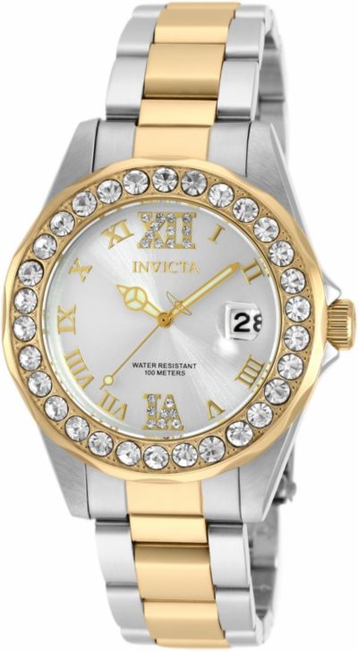 Invicta женские часы Pro Diver Quartz Silver Dial
