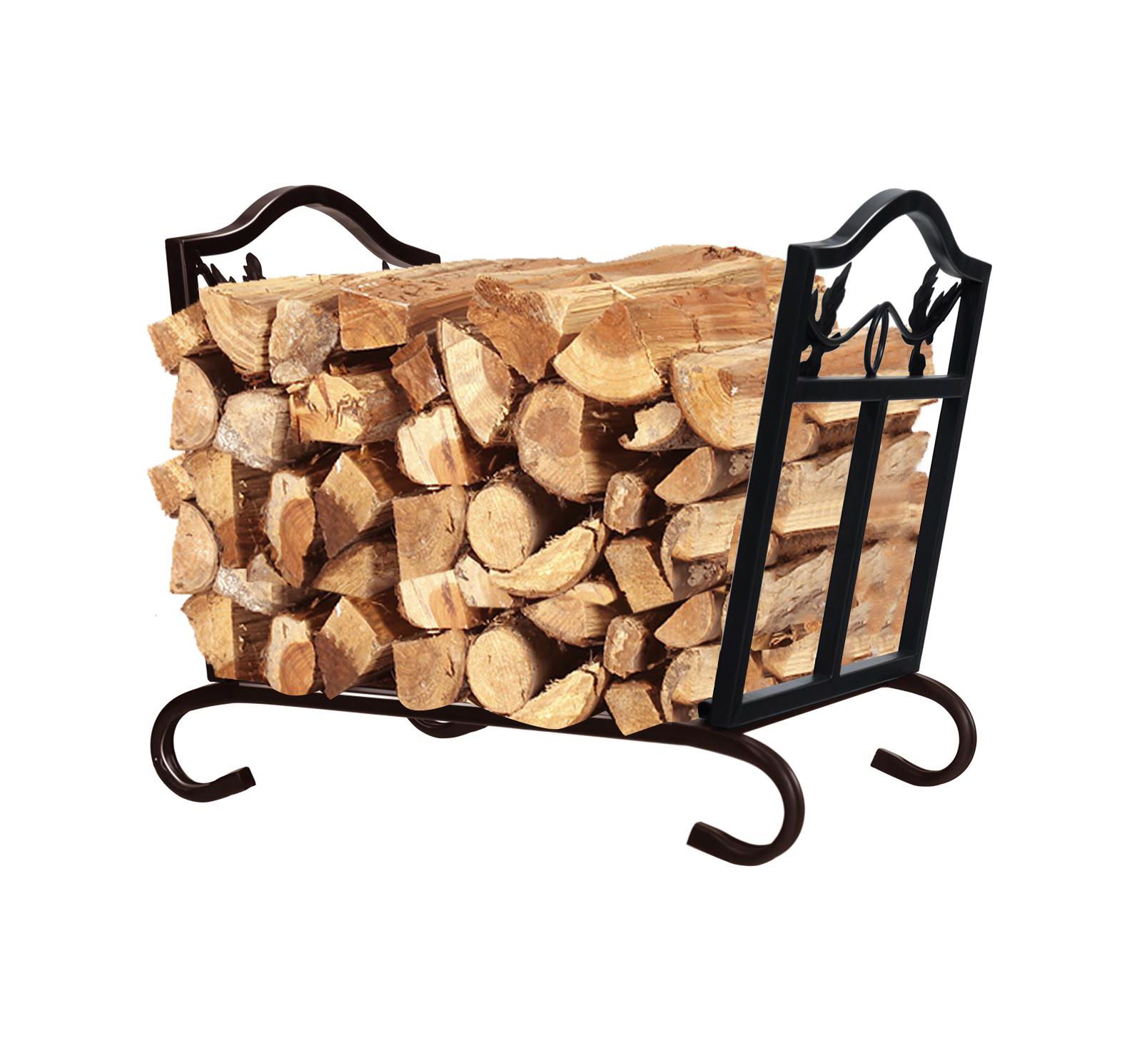 Foldable Firewood Log Rack Steel Wood Storage Holder