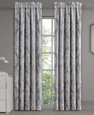 J Queen New York Krista Woven Damask Window Panel Pair, 50" x 84"