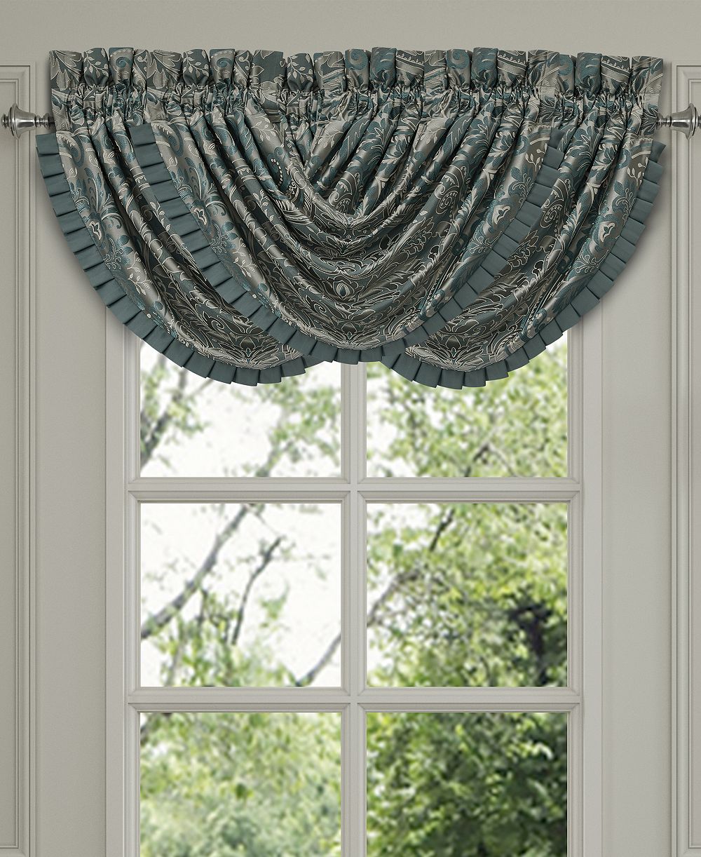 Занавеска J Queen New York Renata Window Waterfall Valance, 33" x 43"