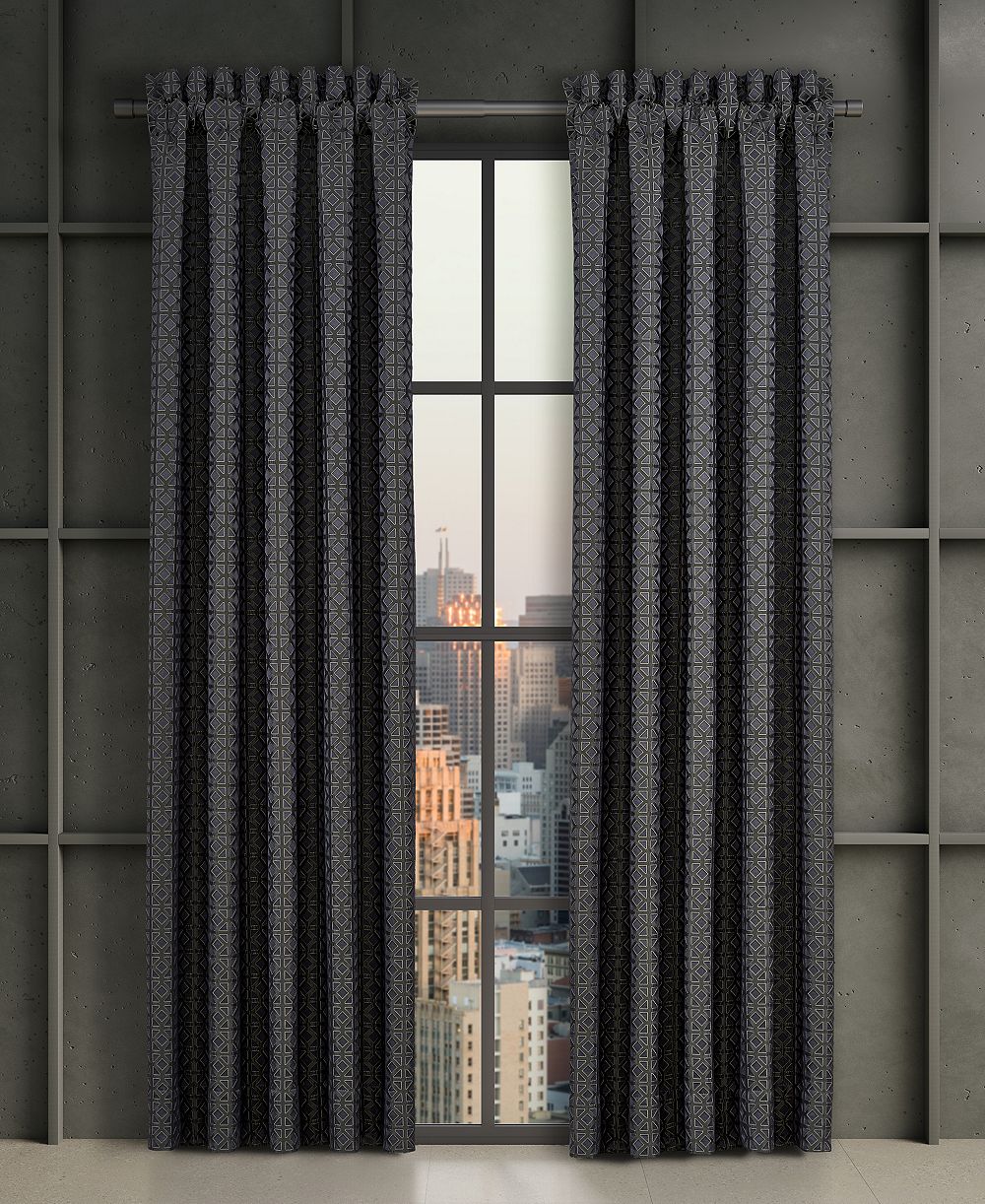 J Queen New York Alaro Window Panel Pair, 50" x 95"