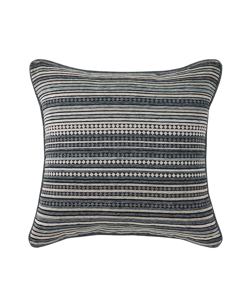 J Queen New York Parallel Chenille Stripe Decorative Pillow, 20" x 20"