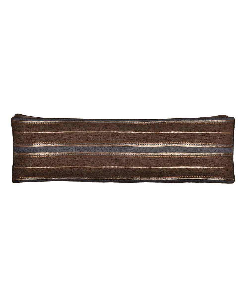 J Queen New York Sofia Chenille Stripe Bolster Decorative Pillow, 15" x 52"