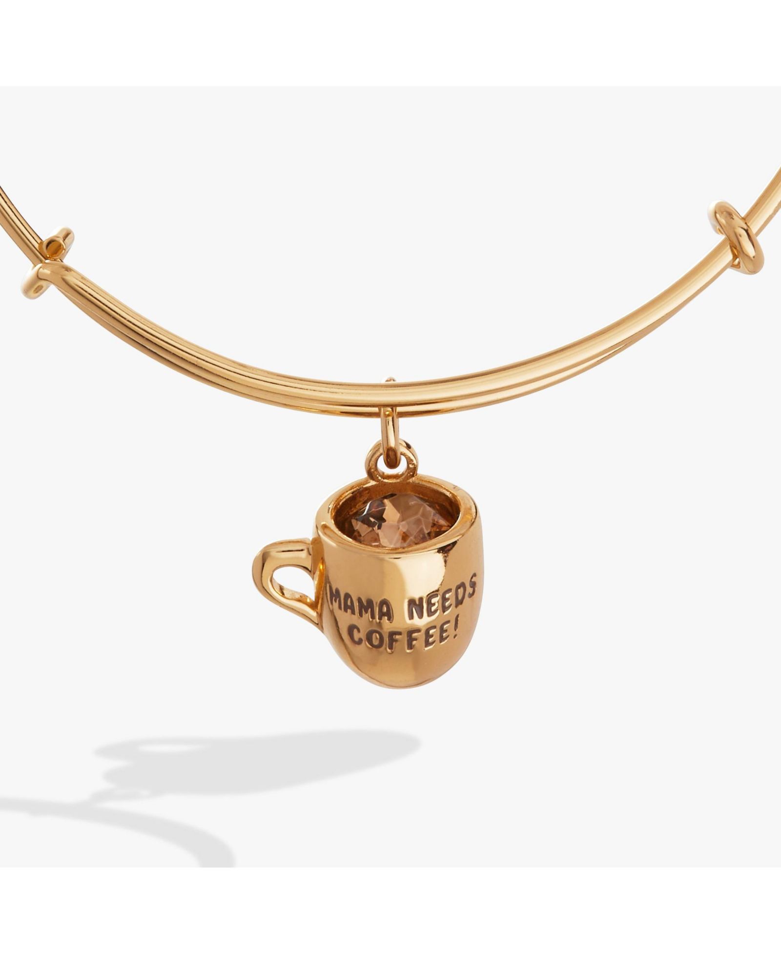 Alex and Ani браслет-бэнгл с шармом 'Mama Needs Coffee'