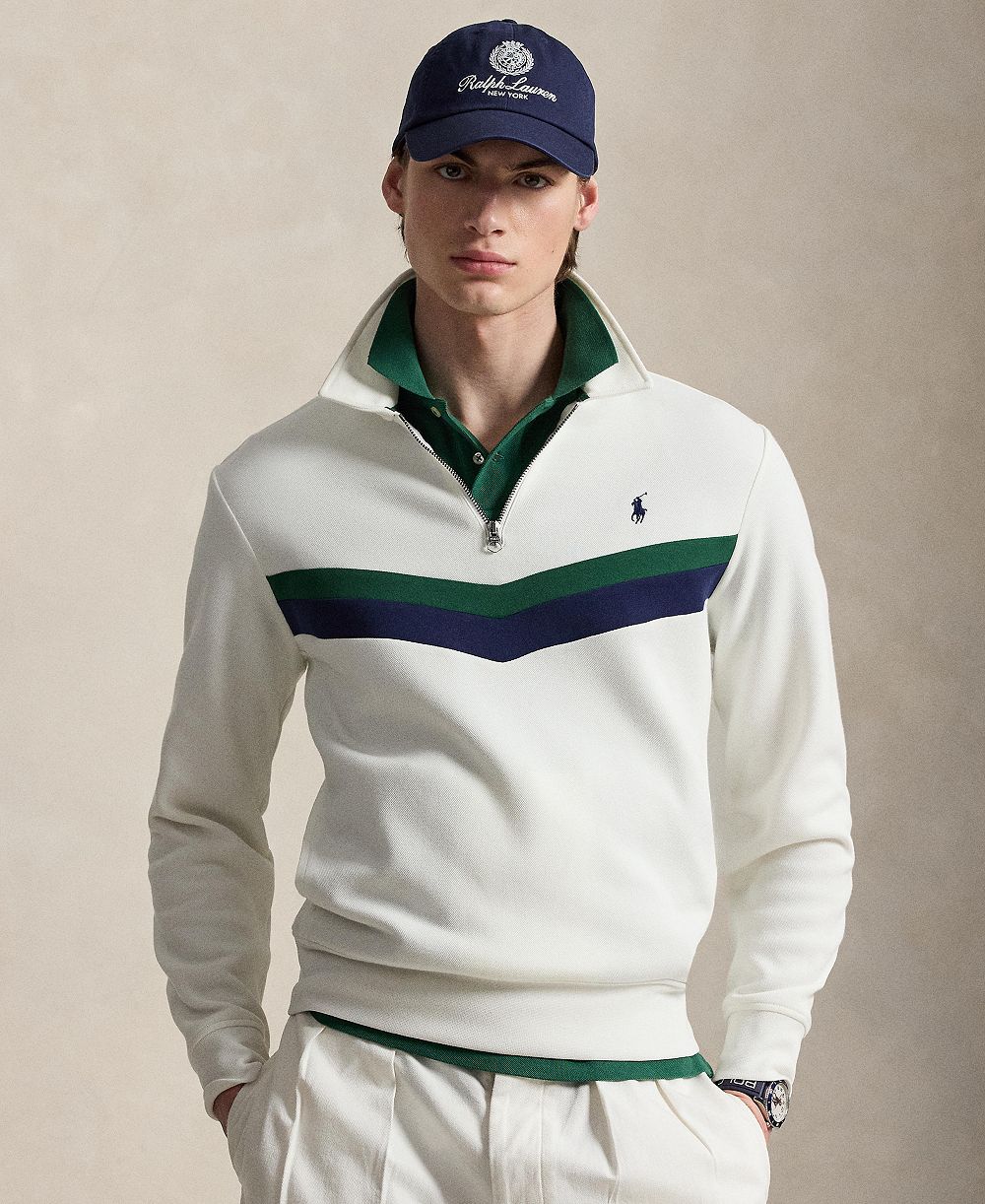 Мужской джемпер Polo Ralph Lauren Double-Knit Quarter-Zip