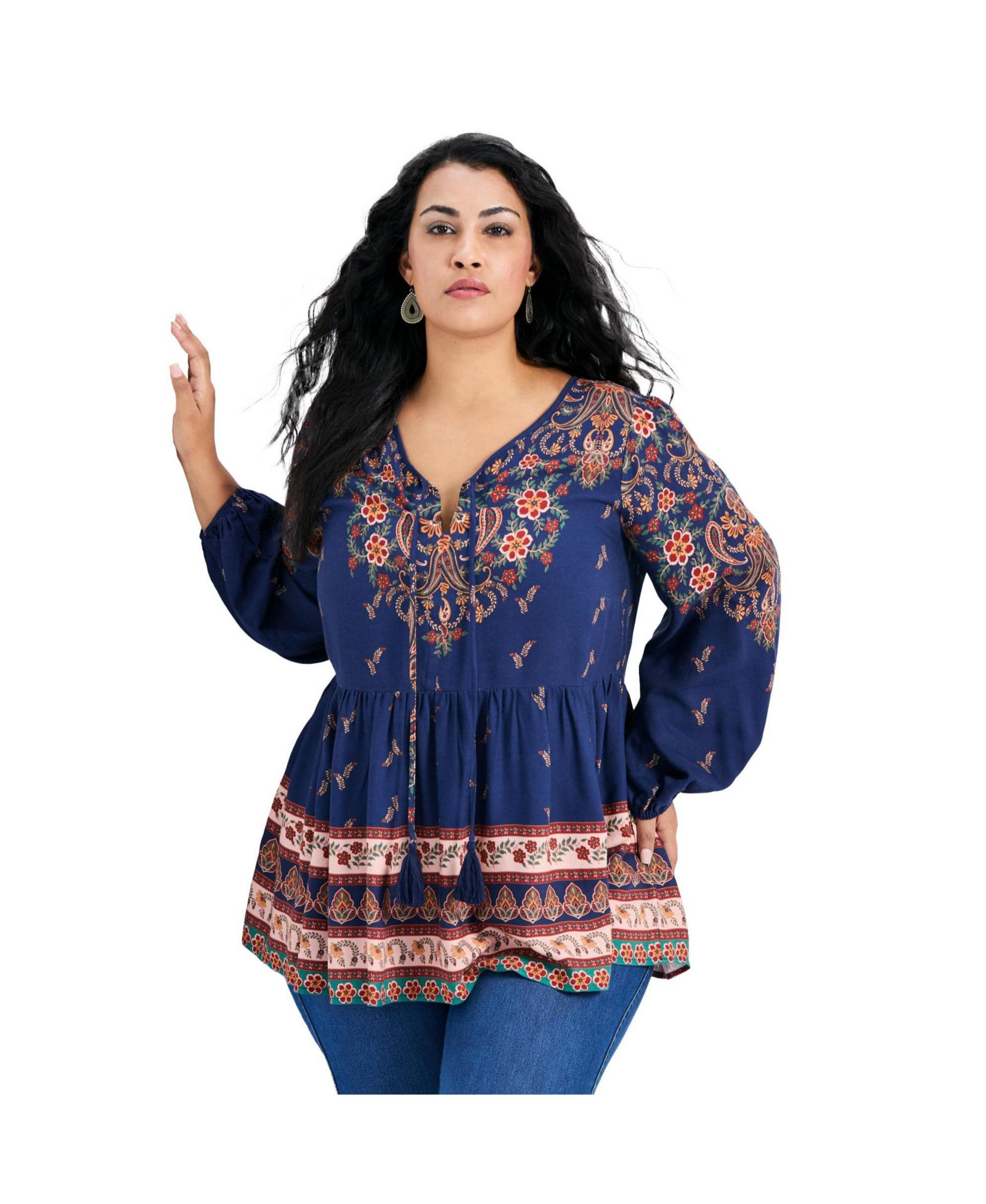 Женская туника Avenue Plus Size Kiani Boho Print