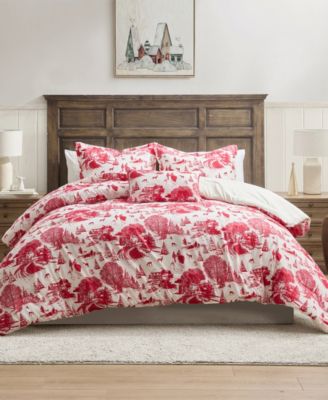 Hallmark Bedding Toile Holiday 4-Pc. Comforter Set, King