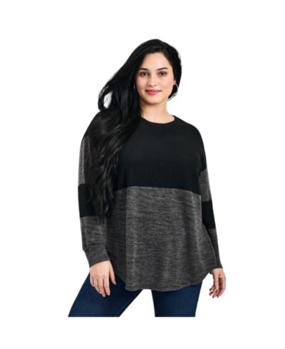 AVENUE Женский трикотажный топ Leisure Splice Hacci