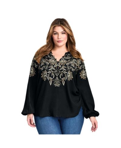 AVENUE Женская блузка Plus Size Temptation V-Neck