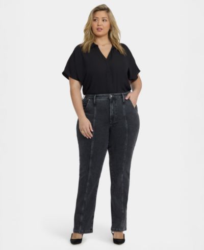 Джинсы NYDJ Plus Size Billie Mini Bootcut Seam Detail