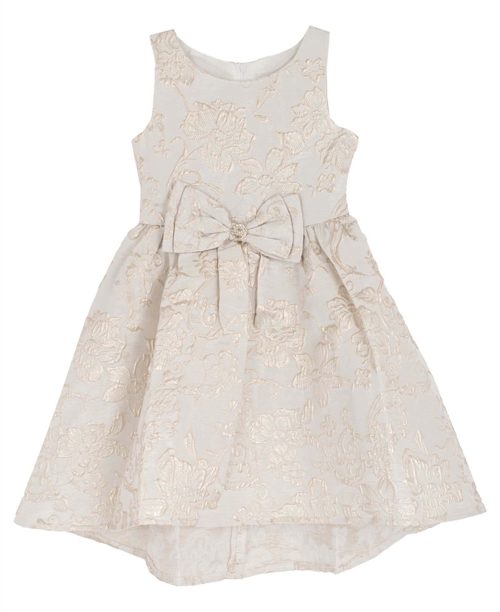 Детское платье Rare Editions Round Neck Shimmery Bow Detail 2T-6X
