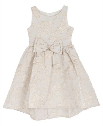 Детское платье Rare Editions Round Neck Shimmery Bow Detail 2T-6X