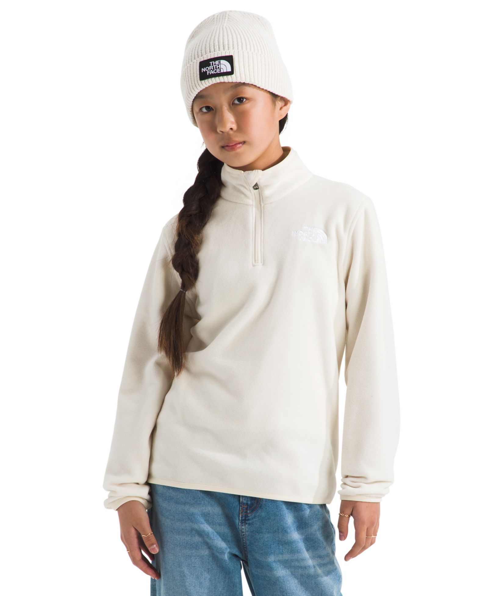 The North Face куртка на молнии до половины воротника для девочек 6-16