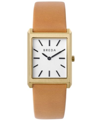 BREDA Women's 'Virgil' 1736a Brown Leather Strap Watch, 26mm