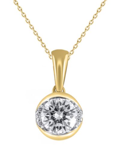 Macy's кулон с бриллиантом (1/2 ct. t.w.) в 14k золоте