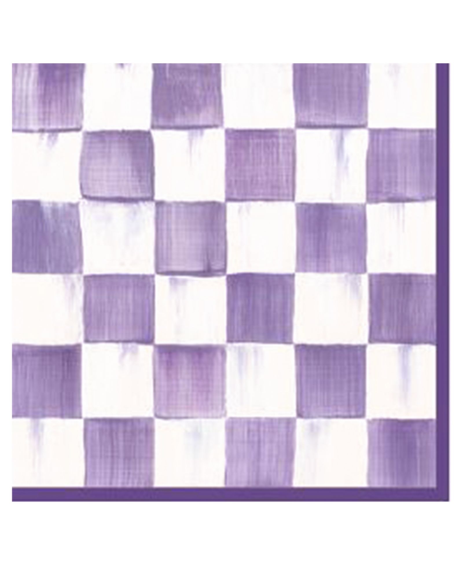 Салфетки для коктейлей MacKenzie-Childs Violet Check, 20 шт.