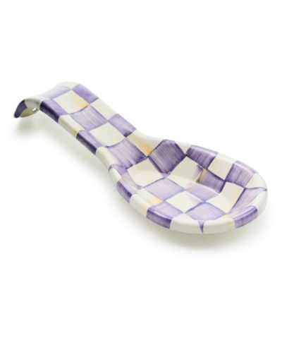 Подставка под ложку MacKenzie-Childs Violet Check ручной работы