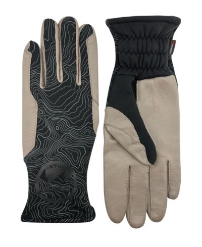 Style Mattila by KESSLER - Casual Women`s Softshell Gloves with Leather Palm and Touchscreen Function