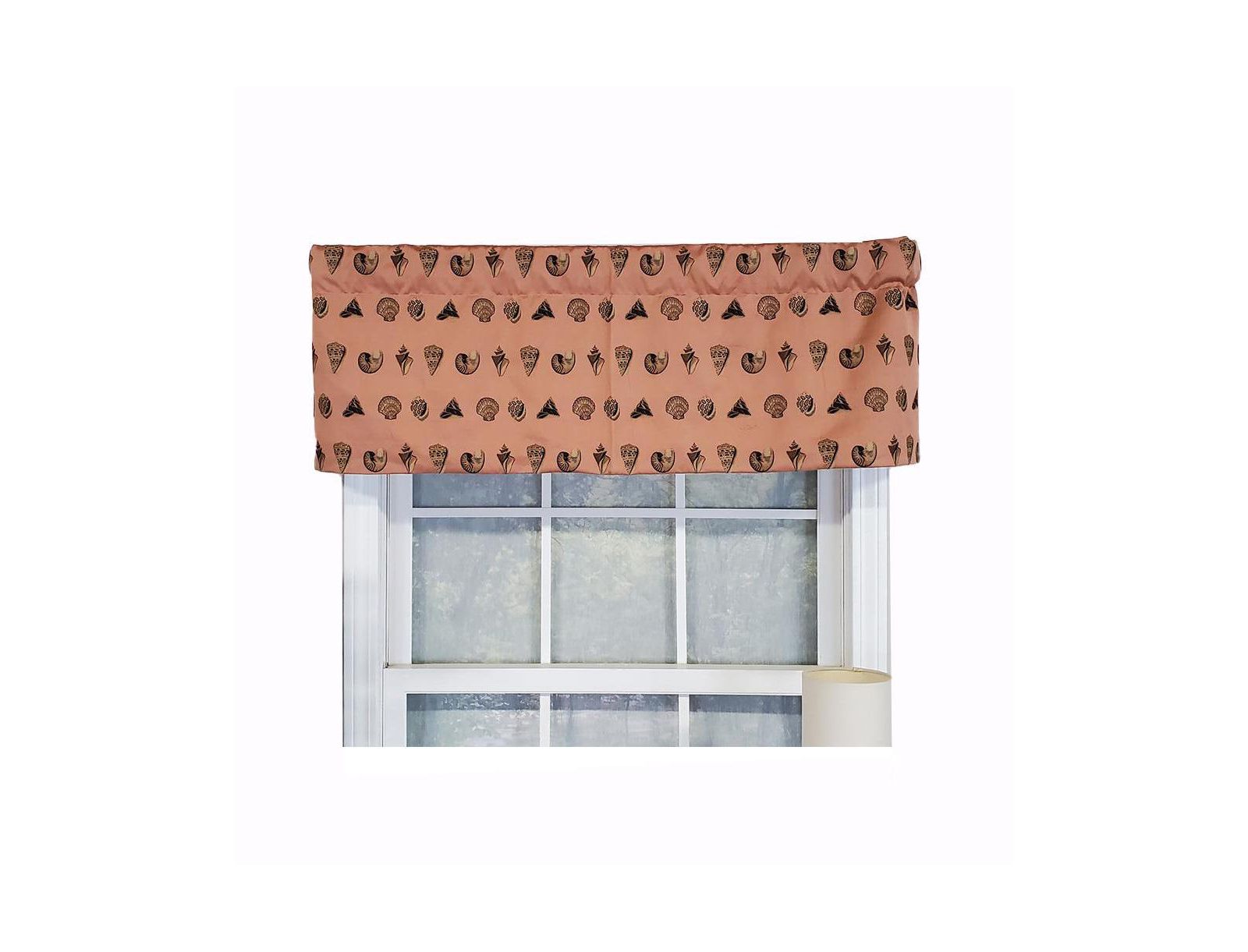 RLF Home Modern Design Classic Seascape Tailored Style Window Valance 50" x 17"