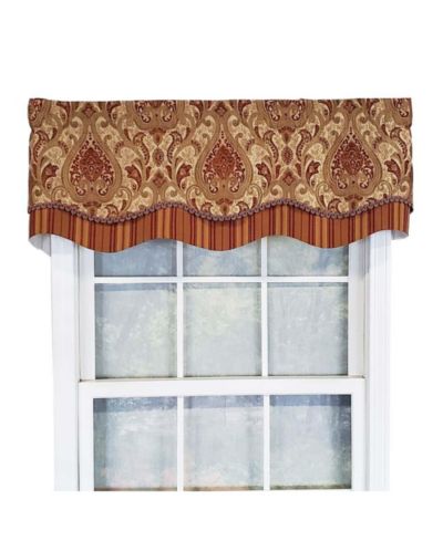 RLF Home занавеска Paisley Dream Glory из шенилла с узором дамаск, 50" x 16"
